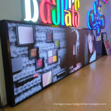 New fashion thin led enseigne publicitaire lightbox for fancy shop store window display